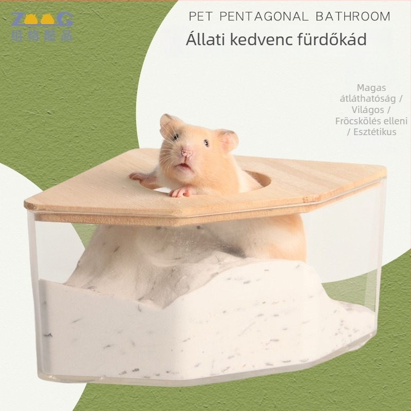 Hamster fürdőedény – kettős használat, arany hamsterek számára; injekciós öntött anyagból, Zoog márka, Shandong eredet