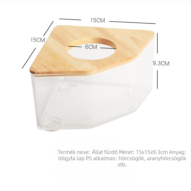 Hamster fürdőedény – kettős használat, arany hamsterek számára; injekciós öntött anyagból, Zoog márka, Shandong eredet