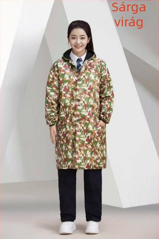 Téli kamufláz mintás munkaruha fleece-béléssel, hosszú ujjú dzseki gyárak és raktárak számára