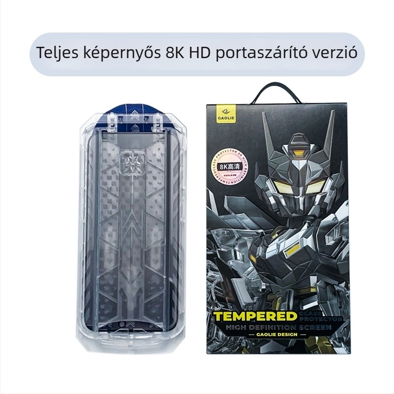 Edzett üveg kijelzővédő iPhone 14 Pro Max-hoz — teljes lefedettség, adatvédelmi funkció (anti-peep), anti-nyomok, porálló