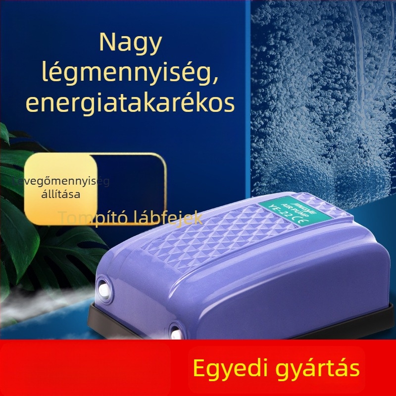 Akváriumi oxigénpumpa, nagy teljesítményű oxigenátor, Ye-12 Jingye elektromechanikus