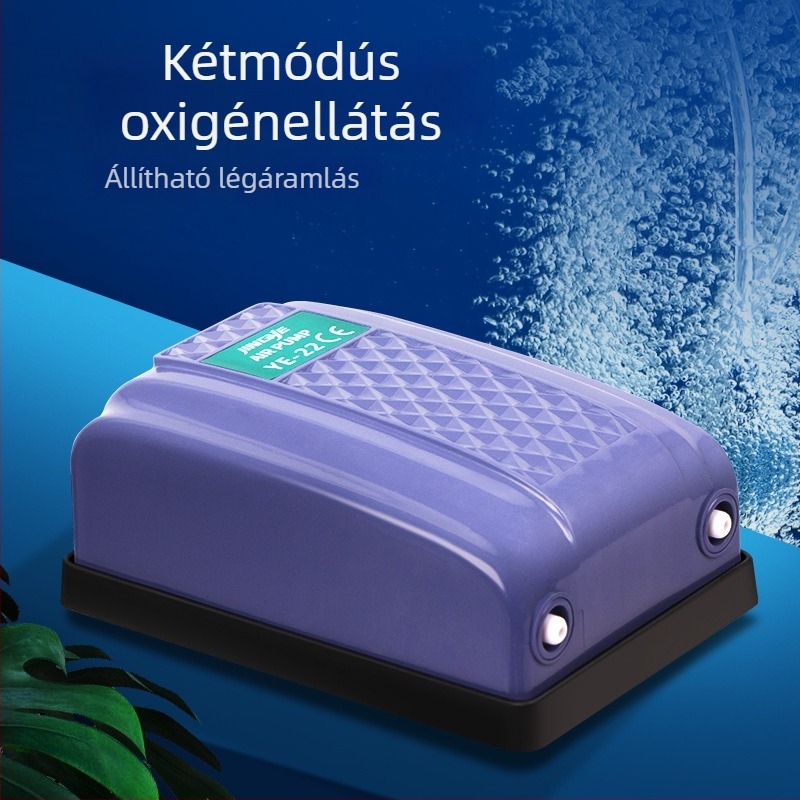 Akváriumi oxigénpumpa, nagy teljesítményű oxigenátor, Ye-12 Jingye elektromechanikus