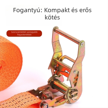 Kétfogú rögzítőhevederek teherfuvarozáshoz, poliészter feszítő mechanizmussal