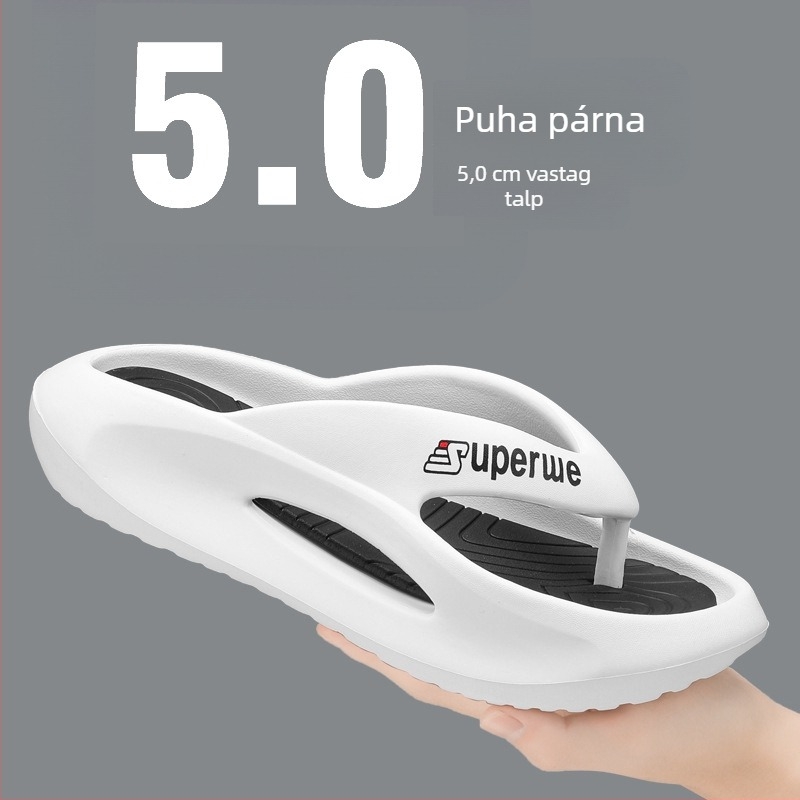 Férfi EVA flip-flopok vastag csúszásmentes talppal, ifjúsági stílus, nyár 2025