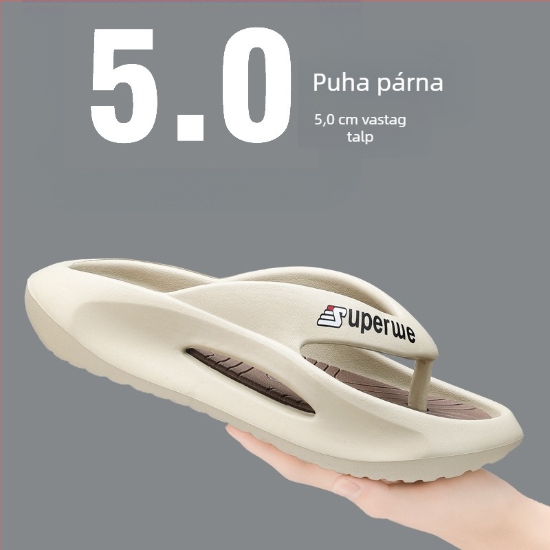 Férfi EVA flip-flopok vastag csúszásmentes talppal, ifjúsági stílus, nyár 2025