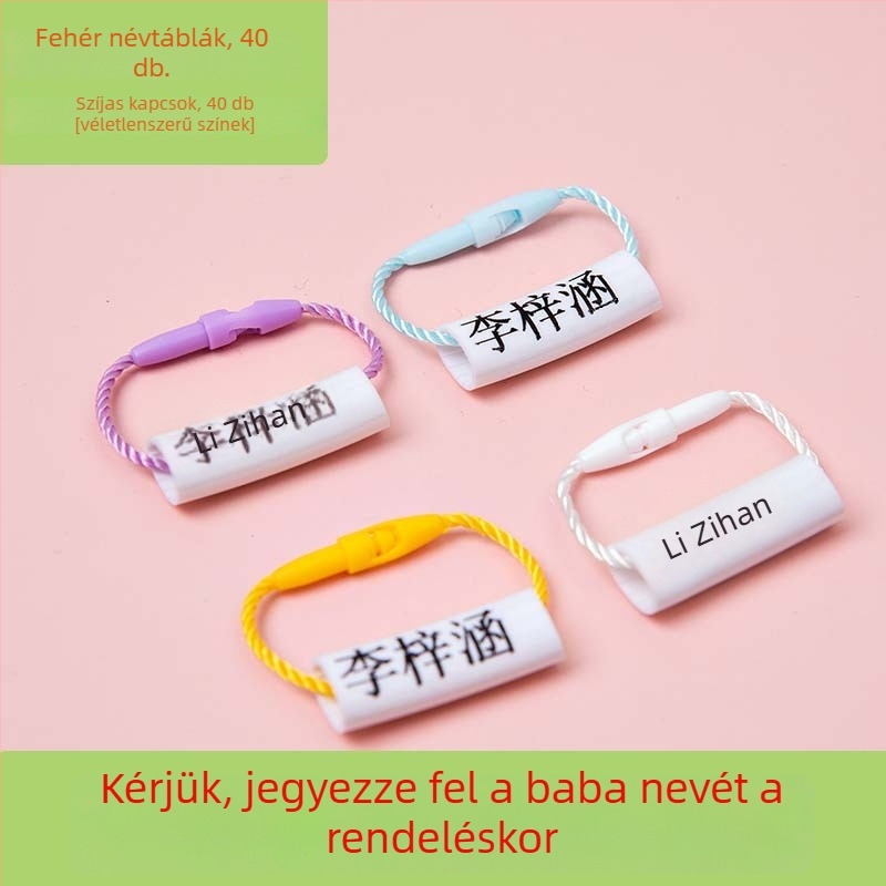 Név címkék óvoda és általános iskola számára, vízálló és szakadásálló, aranyos stílus, nyomtatott kivitel