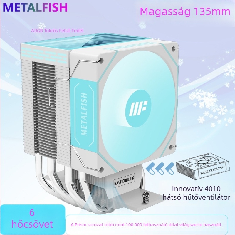 CPU hűtő Prism 1600, 6 hőcső, hidraulikus csapágy, levegőhűtés
