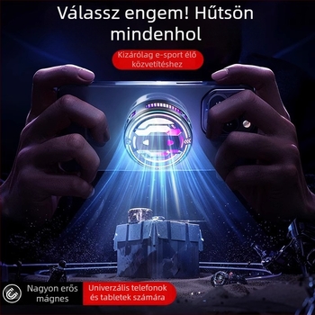 Mágneses telefonhűtő félvezető hűtéssel, asztali vagy állványos tartó, gyorshűtés