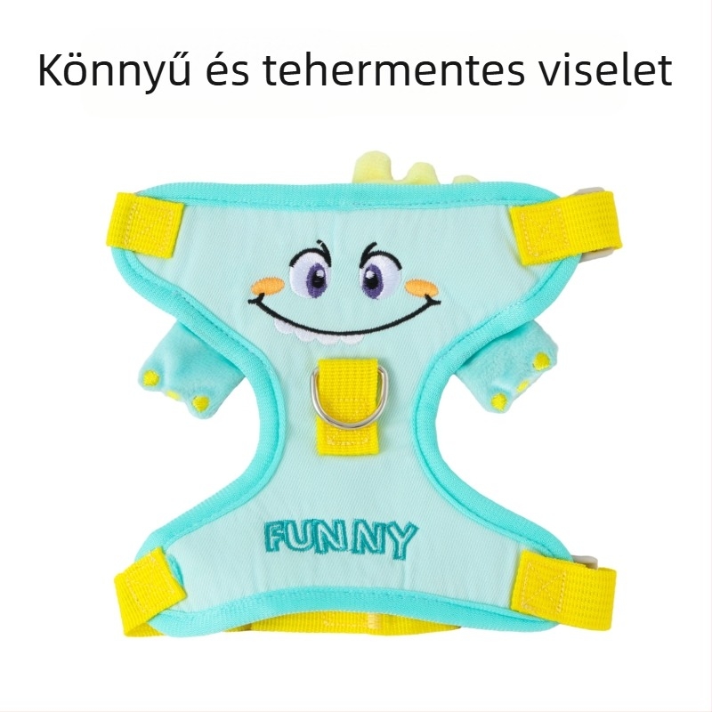 Kutyahám poliészterből, légáteresztő, masni mintával, I-alakú dizájn, állítható