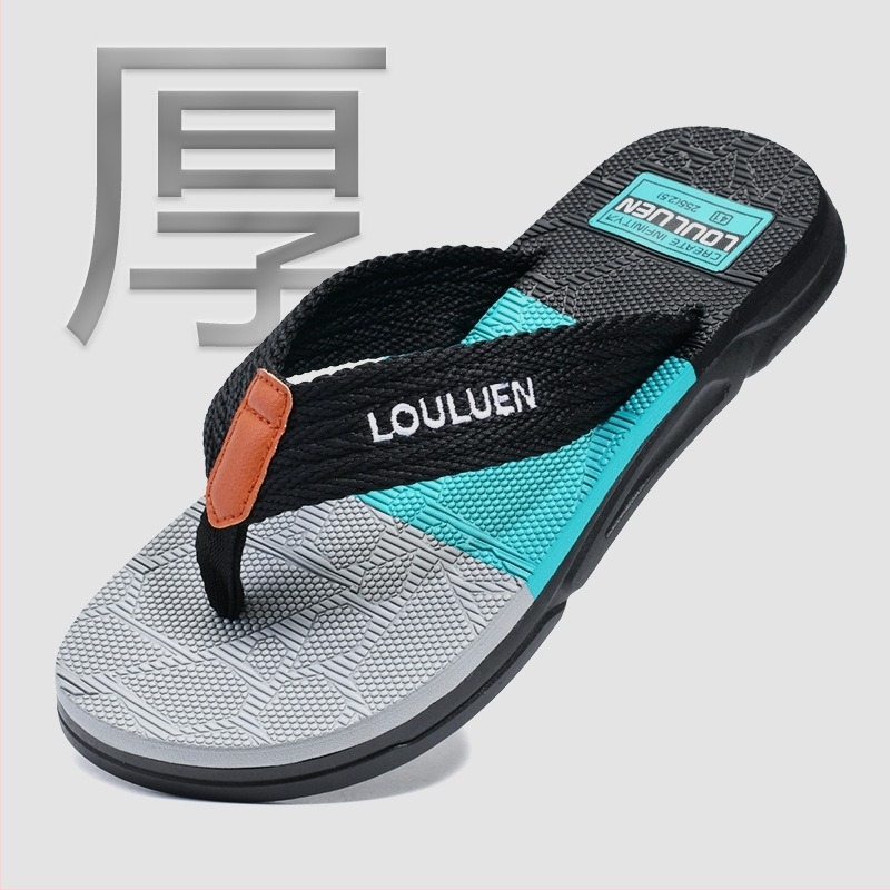 Férfi flip-flop papucs EVA felsőrésszel, PVC talppal, nyitott orr, csúszásmentes, lélegző (EVA felső, PVC talp, anti-slip, lélegző)