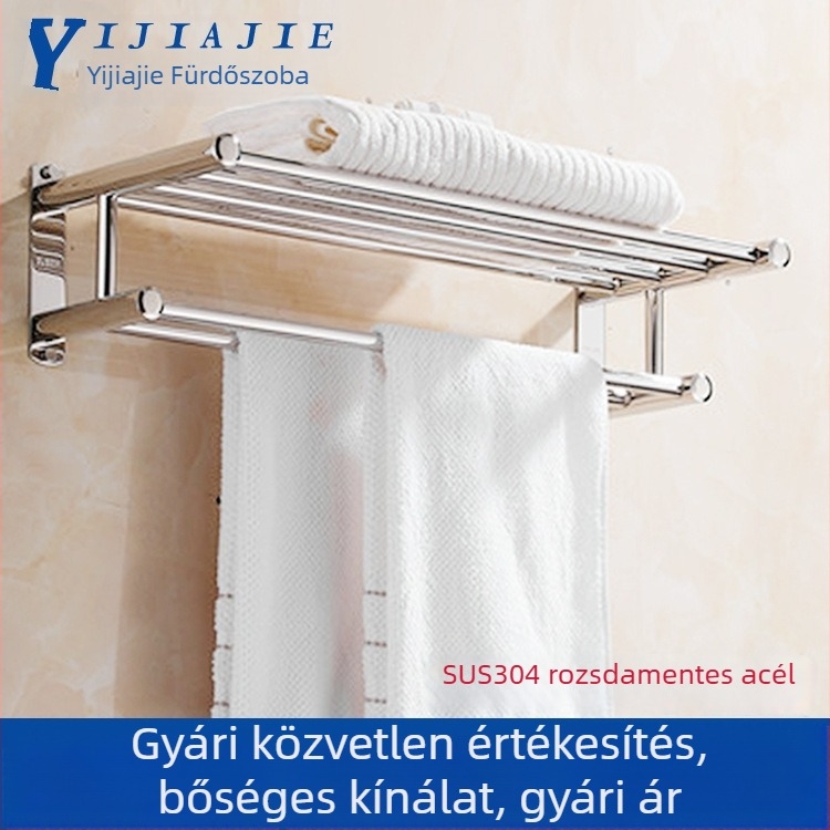 304 rozsdamentes acél fürdőszobai törölközőtartó