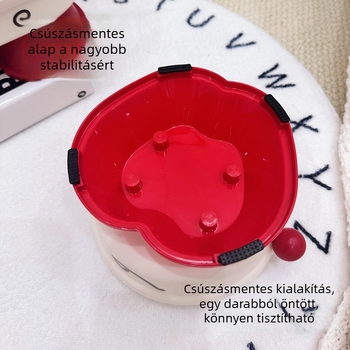 Kutya- és macska etető tálak – Dupla műanyag tál, magas lábak, széles nyílás, fröccsenés elleni, csúszásmentes (Anyag: Műanyag; Eredet: Zhejiang; Dobozok száma: 72; Kategória: Kisállat etető eszközök)