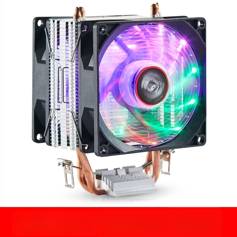 CPU hőleadó, réz kettős cső, olajjal töltött csapágy, 1 200 RPM, ultracsendes