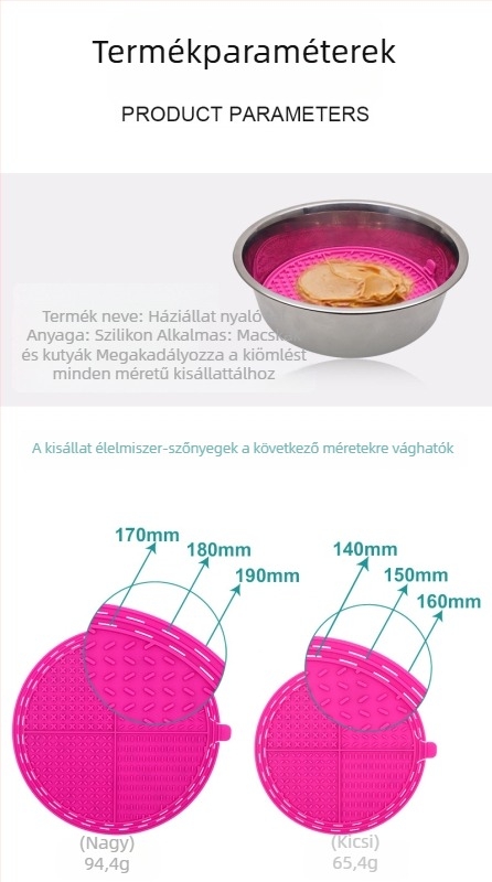 Szilikon nyalogató párna macskáknak – szívóval, lassú etetéshez