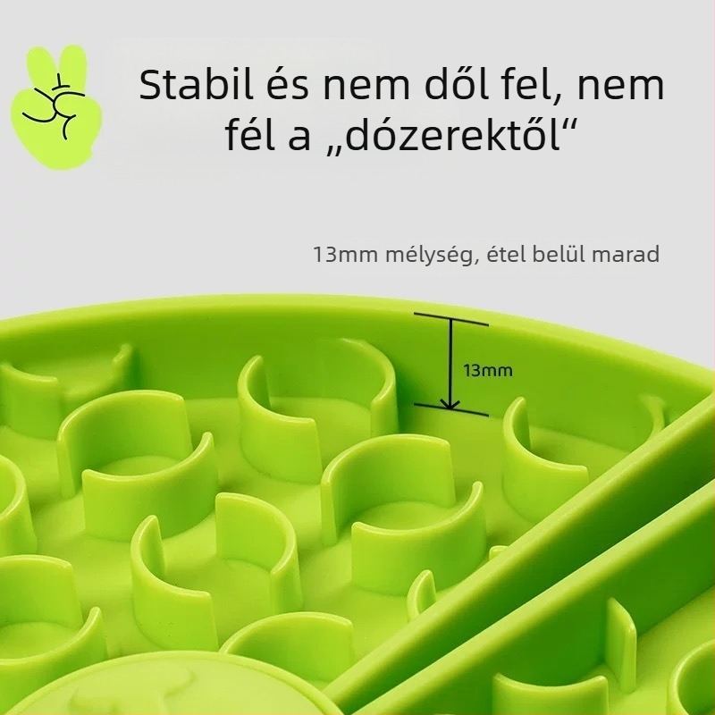 Háromrétegű forgó lassú etető tál háziállatok számára, fulladás elleni, interaktív játék, mosható, PP anyag