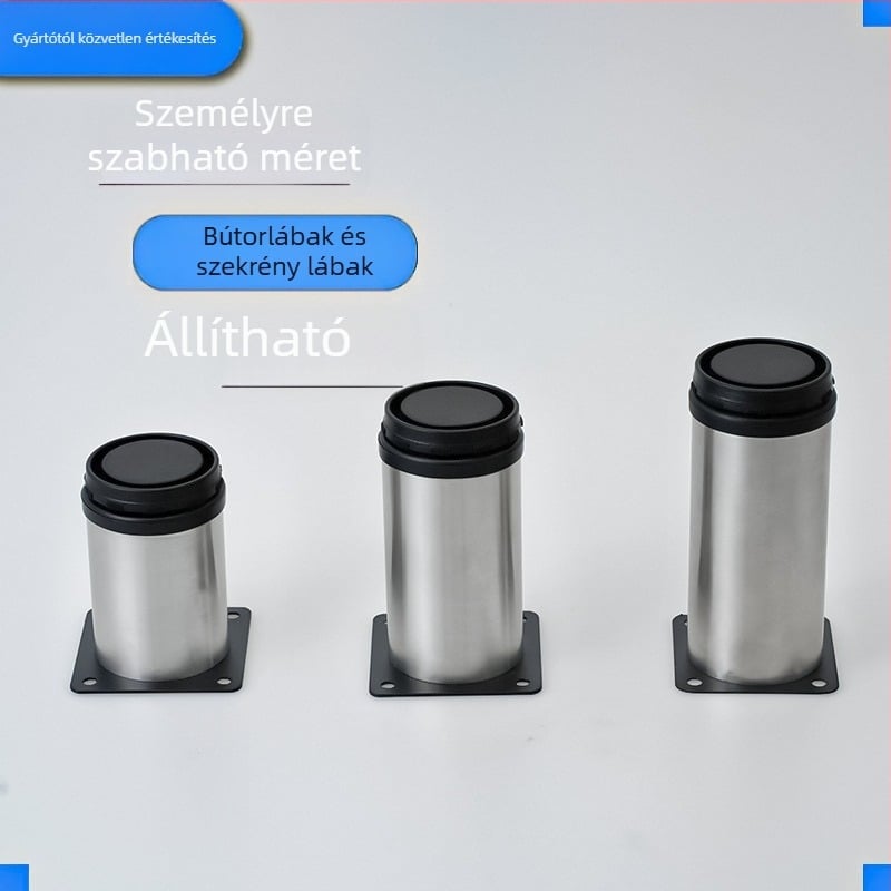 Rozsdamentes acél bútok lábak – állítható lábak kanapéhoz, ágyhoz, asztalhoz és szekrényhez, modell Xjy-003, modern minimalist stílus