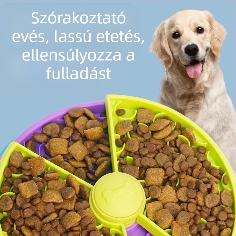 Kutyáknak forgó labirintus lassú etető tál - PP anyag, Yunrui, 28 darabos csomag, fulladás elleni védelem