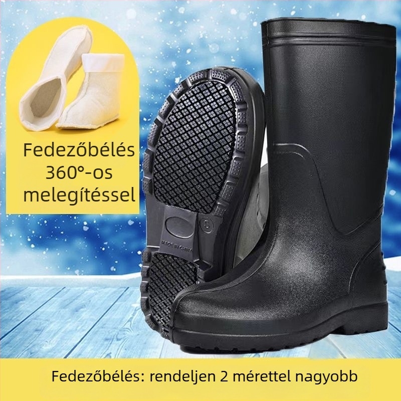 Esőcsizmák EVA felsőrész, középmagas cső, csúszásmentes talp, textil talpbetét, uniszex
