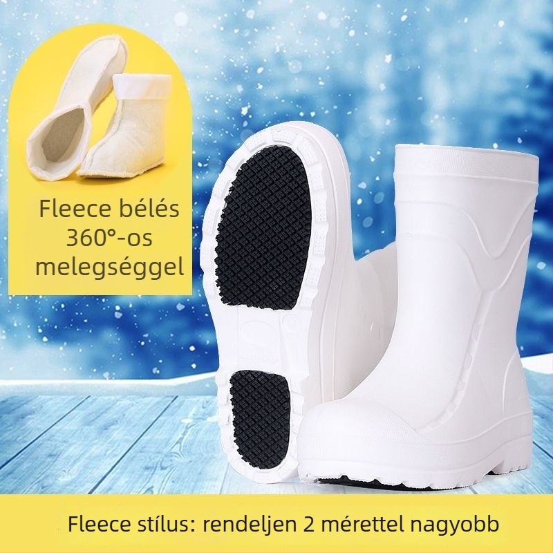 Esőcsizmák EVA felsőrész, középmagas cső, csúszásmentes talp, textil talpbetét, uniszex