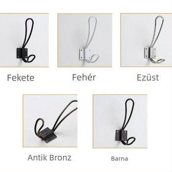 Jingtuo JT-GG Fali akasztó törölközőkhöz és ruhákhoz, szénacél, préselt konstrukció