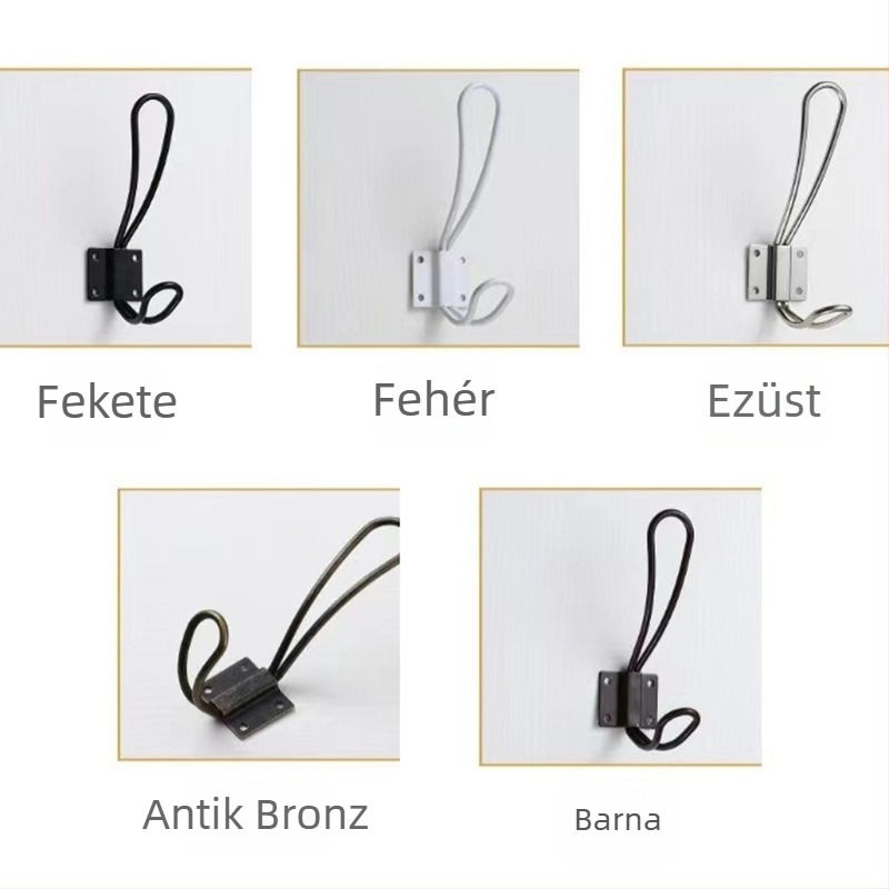 Jingtuo JT-GG Fali akasztó törölközőkhöz és ruhákhoz, szénacél, préselt konstrukció