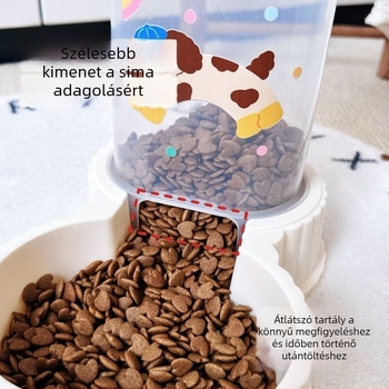 Kutyák és macskák vízadagolója, automata macska etető, háziállat tálak készlete