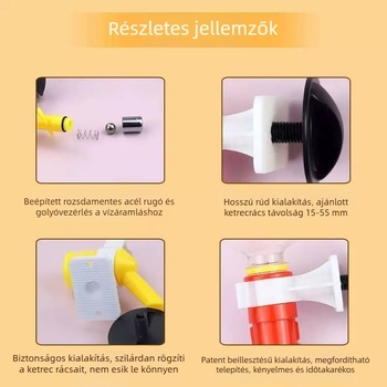 Függő vízadagoló háziállatok számára, fix vízpalackkal, macskáknak és kutyáknak, automatikus vízellátás