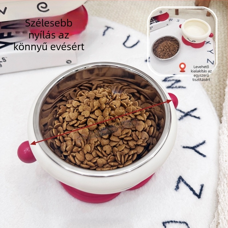 Macska és kutya etető tál, PP anyag, Harry YaYa márka, kézi etetés