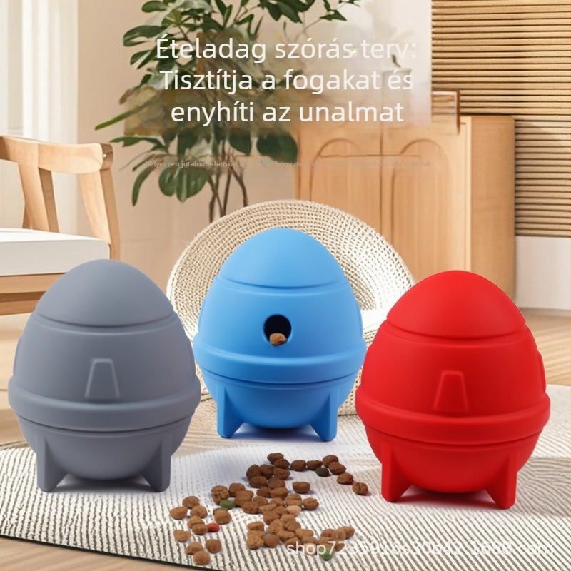 Szilikon űrjármű témájú lassú etető kutyáknak – Többfunkciós, ételrejtéses interaktív játék