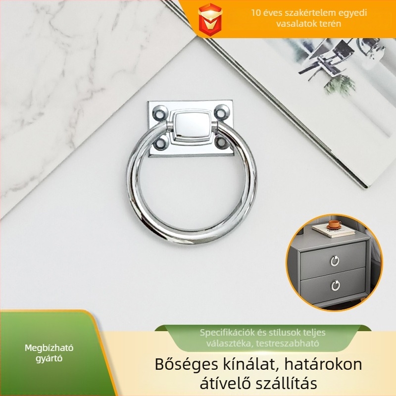 Kör alakú fogantyú cink-ötvözetből – bútorokhoz, gardrób- és szekrényajtókhoz