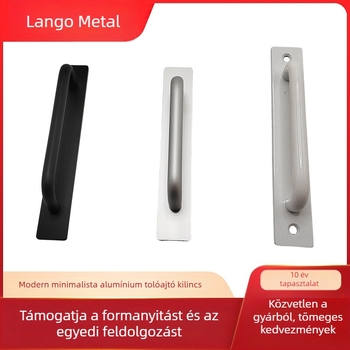 Alumínium ötvözetű csúszóajtó fogantyú, modern minimalista design, szekrényajtókhoz, ruhásszekrényekhez, konyha és fürdőszoba ajtókhoz