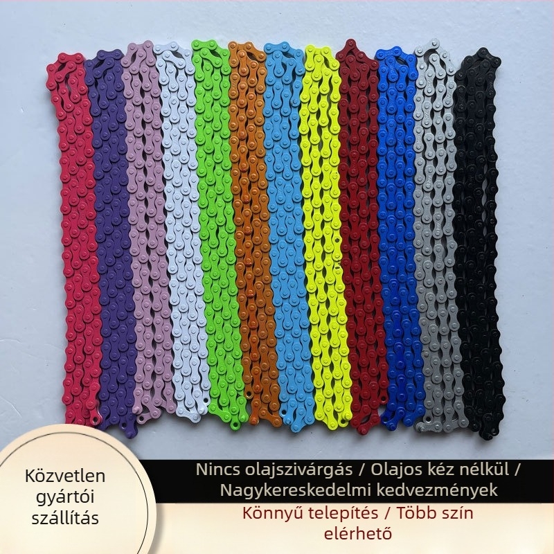 Kerékpárlánc, szénacél; lépés 12,7 mm, 94 láncszem, modell 26