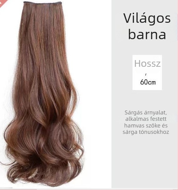 Háromrészes hajkiegészítő – hőálló rostokból, nagy hullámok, puffos megjelenés, láthatatlan rögzítés