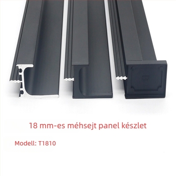 Alumíniumötvözetből készült szekrényfogantyú, 18,5 mm, méhsejt panelhez, rejtett rögzítés, modern stílus