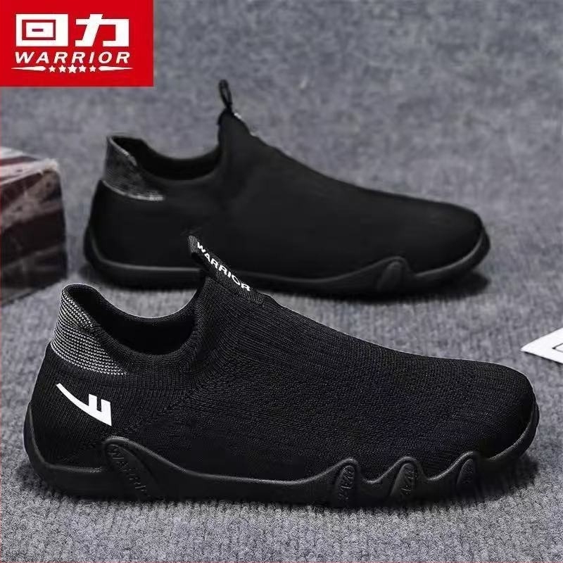Warrior férfi hálós anyagú slip-on cipő, légáteresztő, könnyű puha talppal, hétköznapi sportcipő