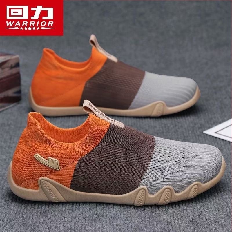 Warrior férfi hálós anyagú slip-on cipő, légáteresztő, könnyű puha talppal, hétköznapi sportcipő