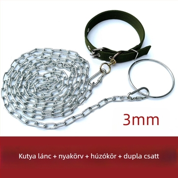 Harapás elleni kutyapóráz vastag műanyag lánccal, nem visszahúzható, határokon átívelő export