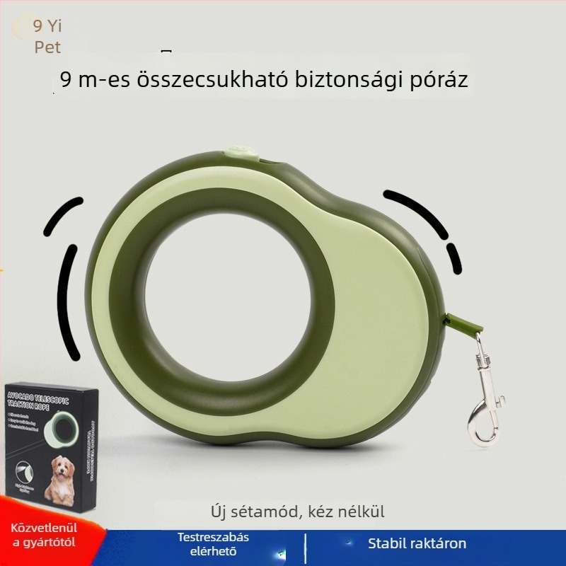 Automatikus visszahúzódó kutyapóráz fénnyel, ABS anyag