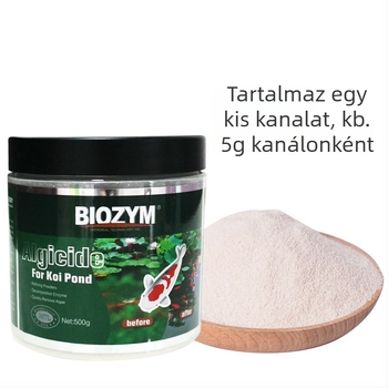 Byinmei Algamentesítő Por Akváriumhoz és Halas Tavakhoz – Eltávolítja a Zöld Algákat, Mohát és Barna Algákat, Biztonságos a Halaknak, 500 g