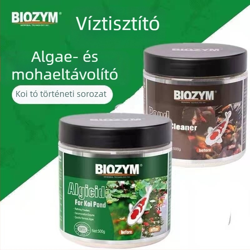 Byinmei Algamentesítő Por Akváriumhoz és Halas Tavakhoz – Eltávolítja a Zöld Algákat, Mohát és Barna Algákat, Biztonságos a Halaknak, 500 g