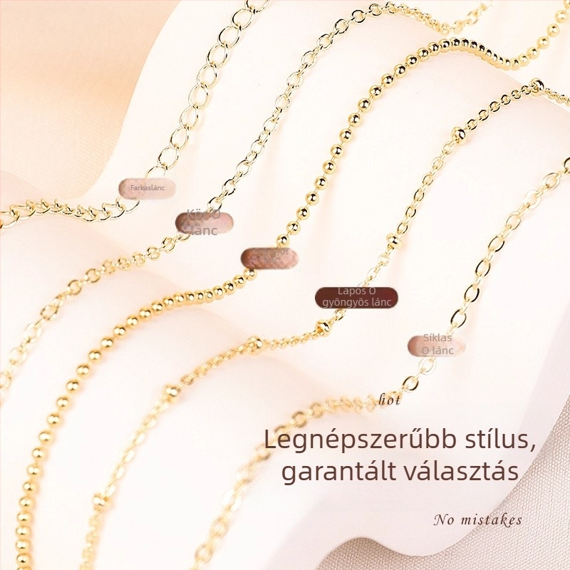 O alakú réz lánc, elektroplattált felülettel, Hongma márka, megjelenés 2025 ősz