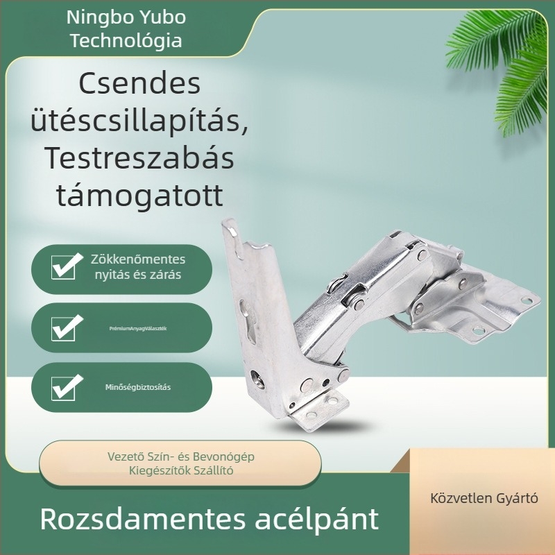 Hűtőszekrény ajtópánt rozsdamentes acélból, csendes működés, beépített, testreszabható, könnyed luxus stílus
