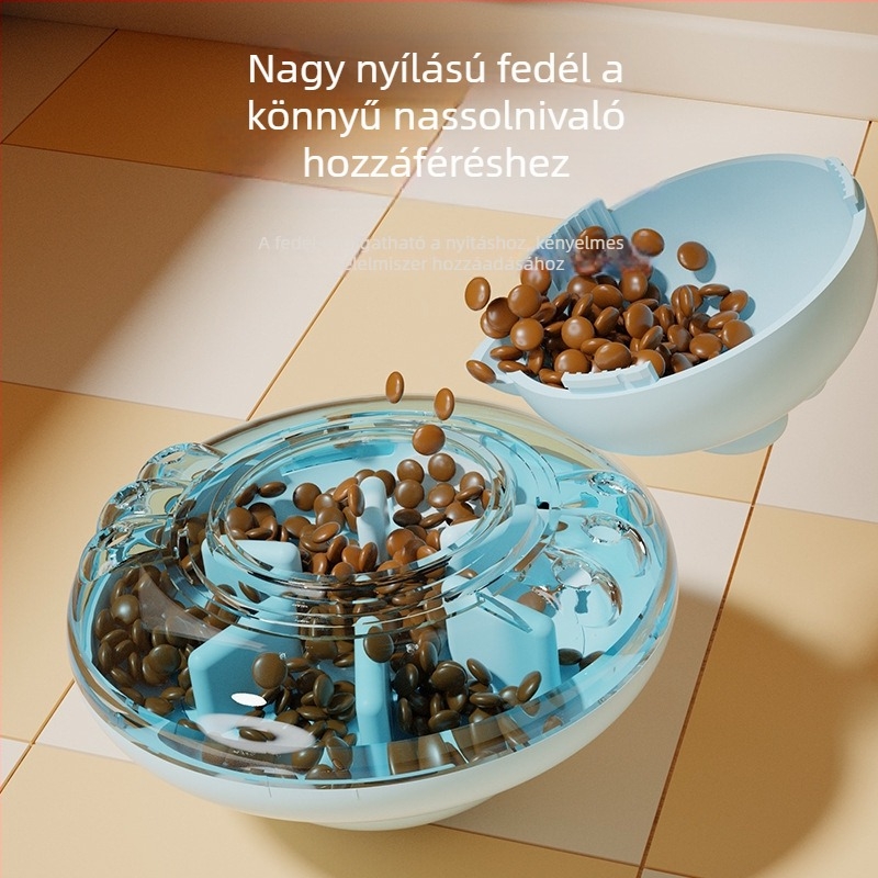 Macska és kutya számára készült automata etetőjáték, nassolnivaló adagolólabda