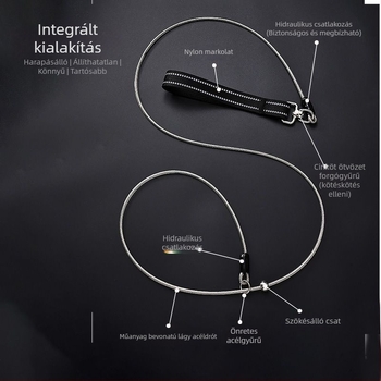 Rozsdamentes acél kutya edzőhurok póráz, sétához, professzionális edzés, erős csomó kialakítás