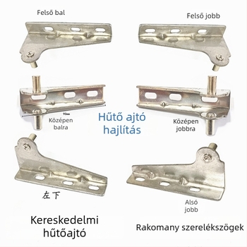 Kereskedelmi négyajtós fagyasztó ajtó zsanér, rozsdamentes acél 201, polírozott felület, hagyományos vastag zsanér, Jingbo, modern minimál stílus, Zhejiang modell