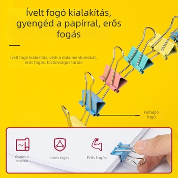 Deli 8555ES rozsdamentes acél nagy klipsz dokumentumokhoz