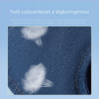 Denim mellény-hám kis méretű kutyáknak