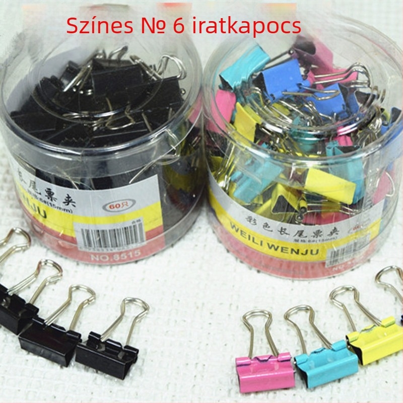 Színes hosszú iratklipsz, dovetail stílus, modell 5106