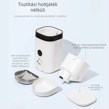 Nasda okos automata etető macskáknak - ABS anyag, modell F10, automatikus etetés