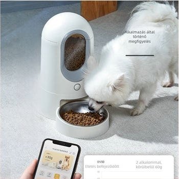 ME-W06 Okos automata etető állatok számára APP-vezérléssel, levehető, alkalmas kutyák és macskák számára, súly 2500 g